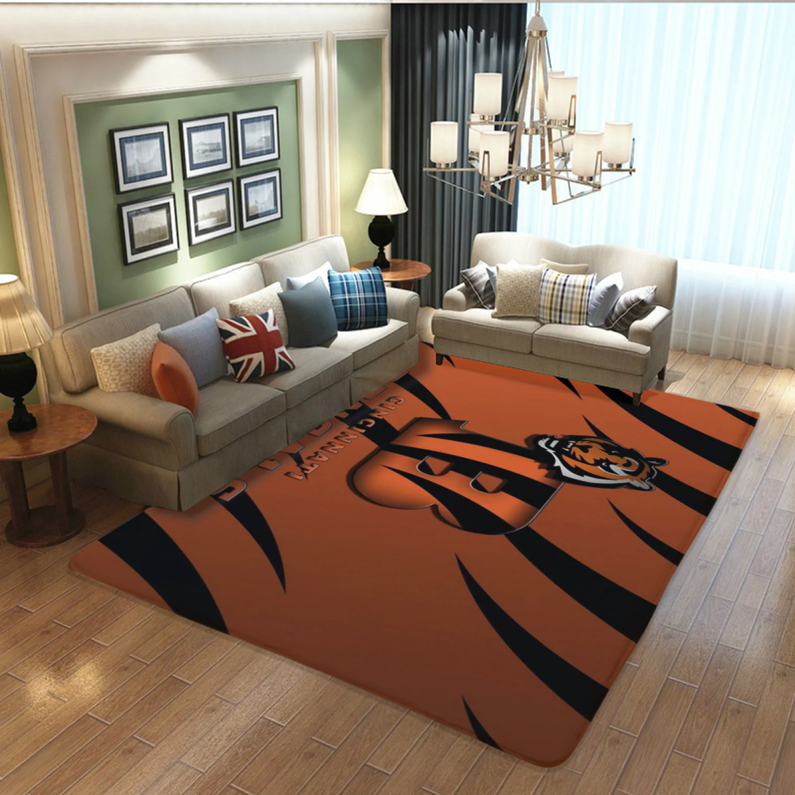 Cincinnati Bengals Football Team Carpet Living Room Bedroom Mats Kitchen Bathroom Rugs