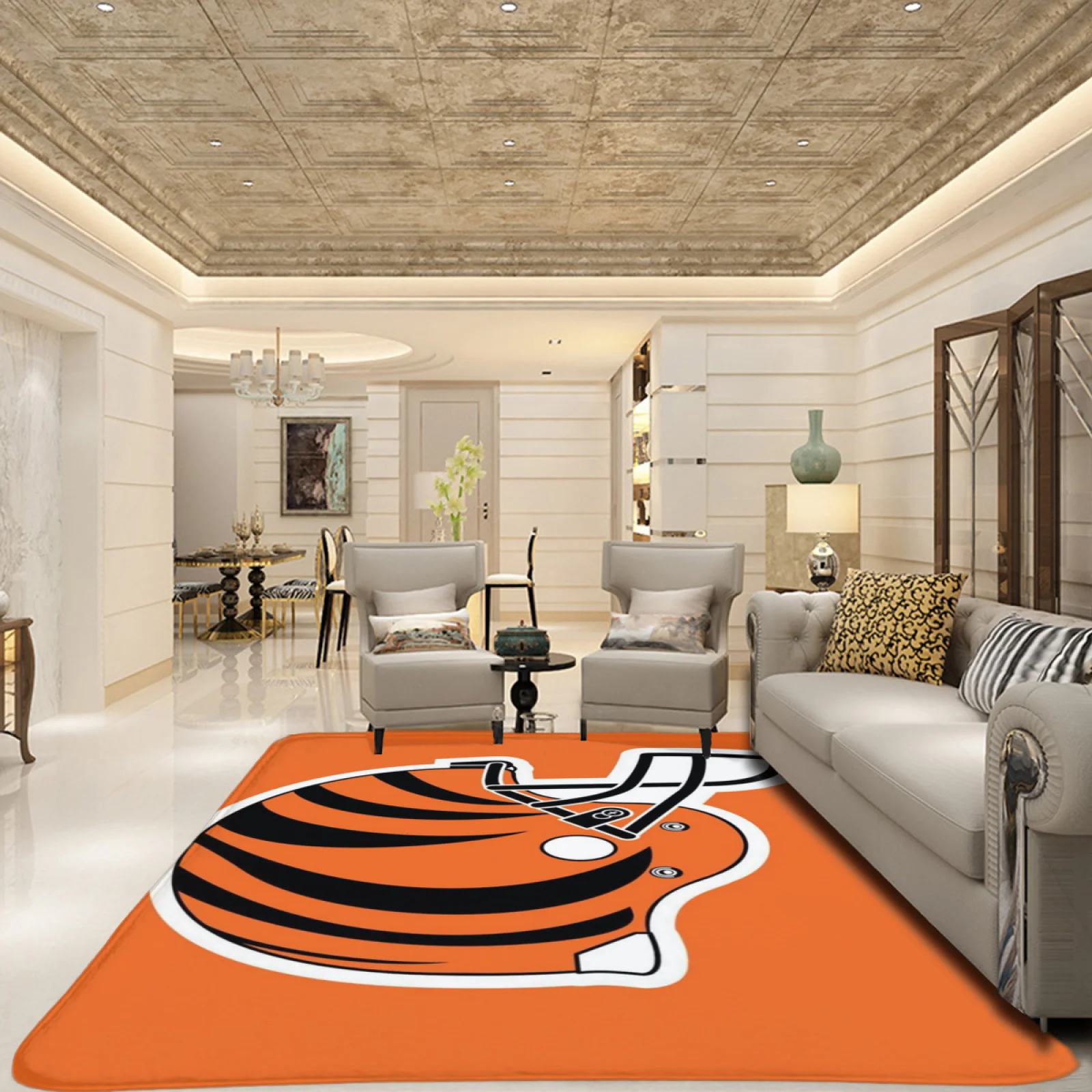 Cincinnati Bengals Football Team Carpet Living Room Bedroom Mats Kitchen Bathroom Rugs