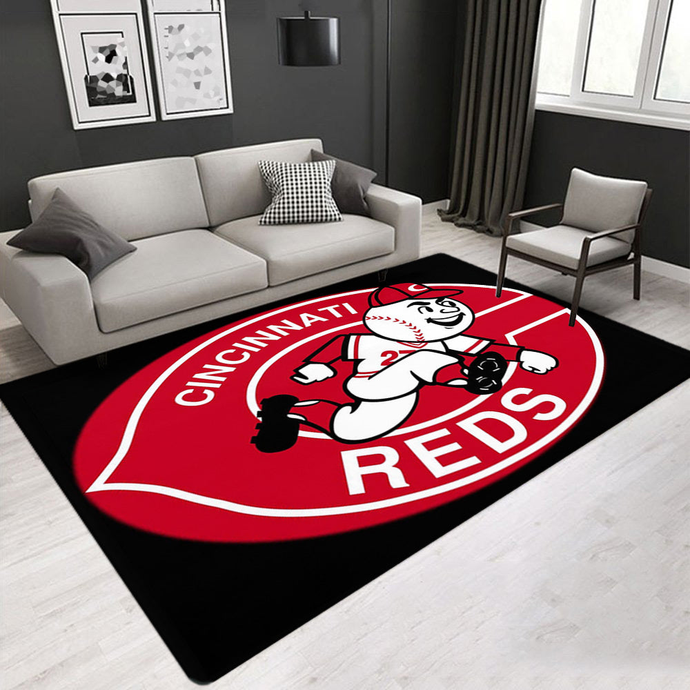 Cincinnati Reds Carpet Living Room Bedroom Mats Kitchen Bathroom Rugs