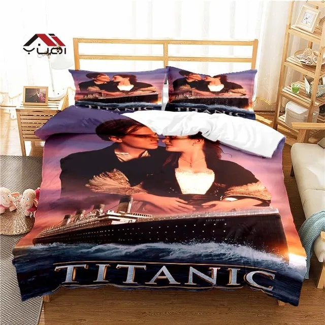 Titanic Duvet Cover Quilt Case Pillowcase Bedding Set  Bedroom Decor