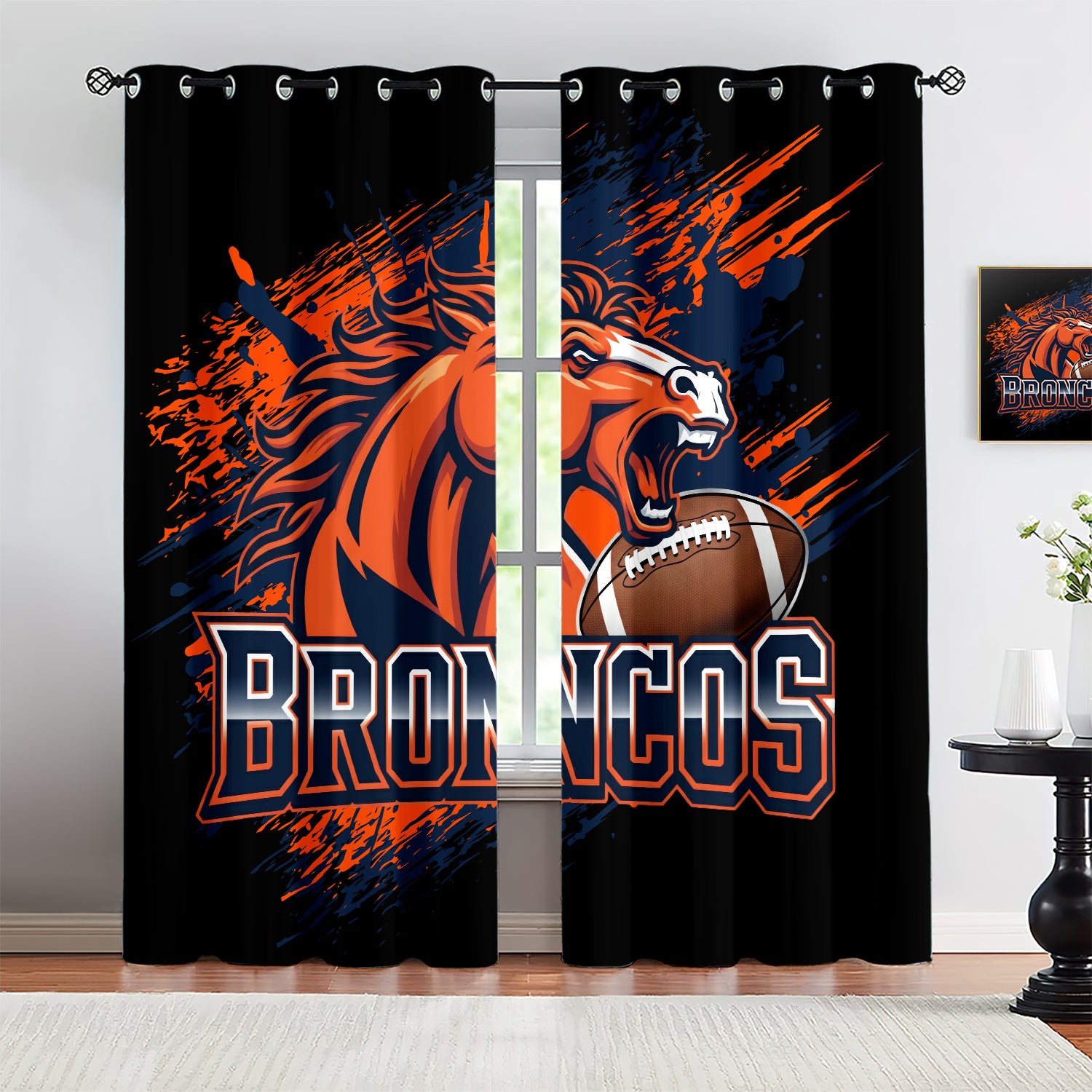 Cleveland Browns Blackout Curtains Drapes For Window Treatment Set