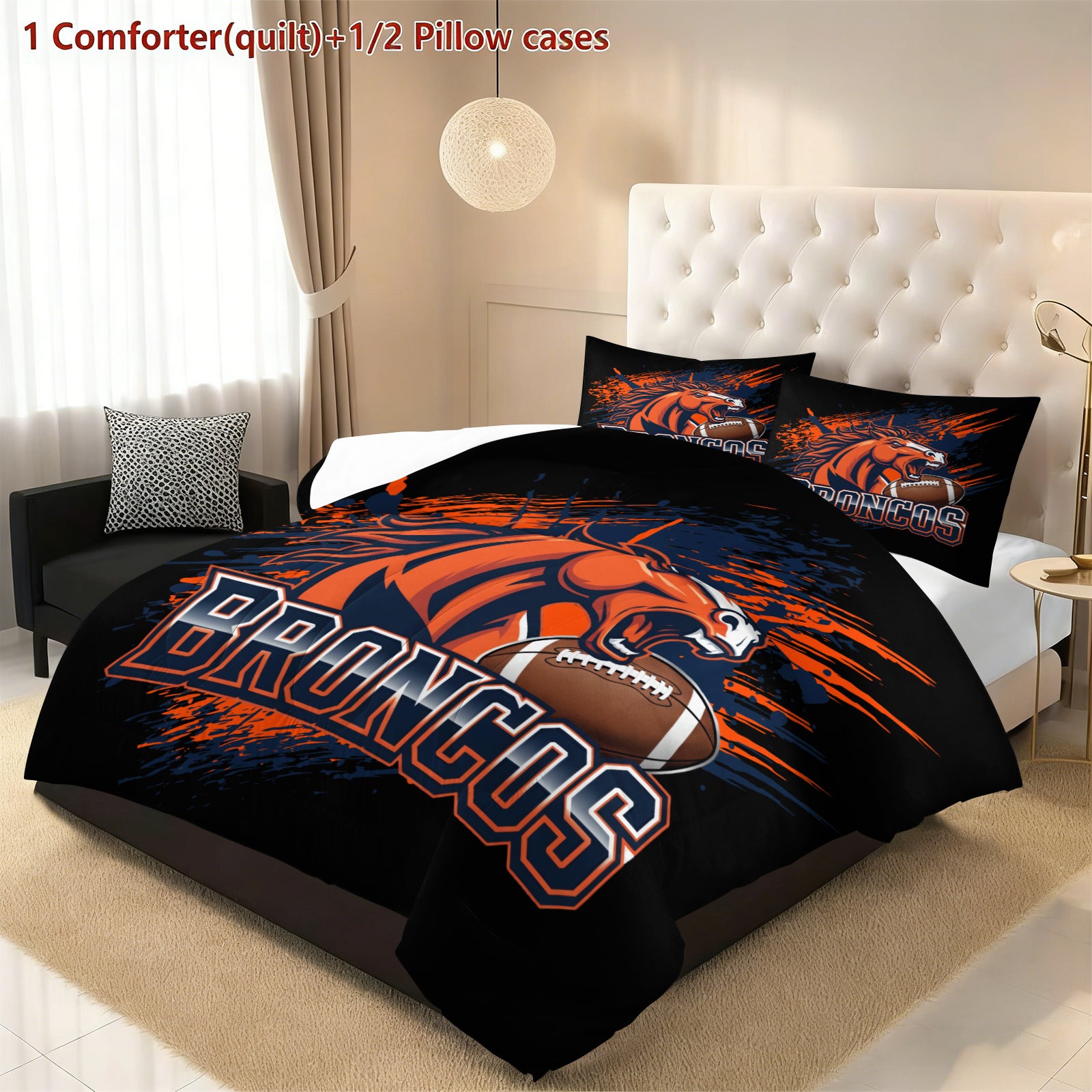 Cleveland Browns Comforter Pillowcase Sets Blanket All Season Reversible Quilted Duvet