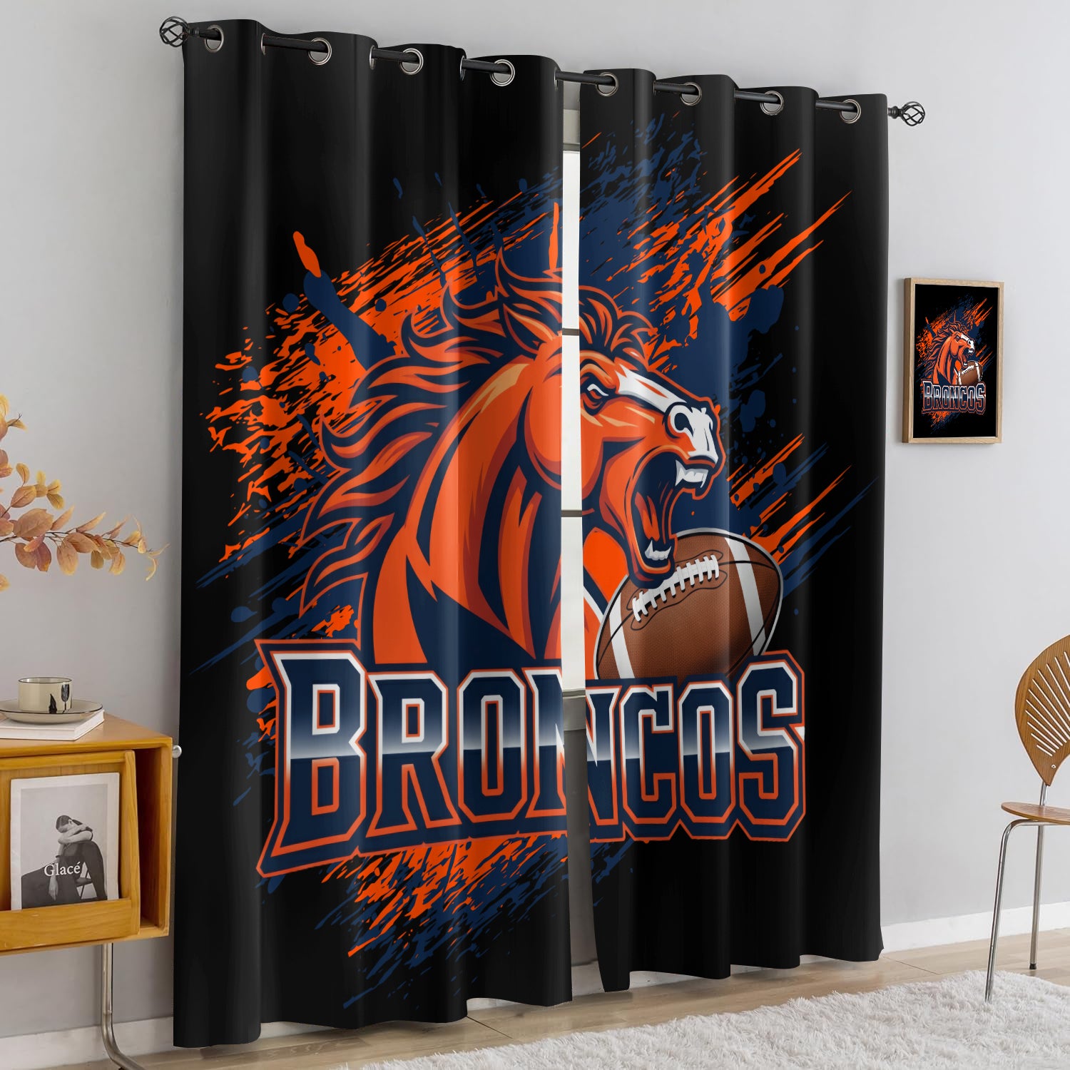 Cleveland Browns Blackout Curtains Drapes For Window Treatment Set