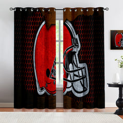 Cleveland Browns Blackout Curtains Drapes For Window Treatment Set