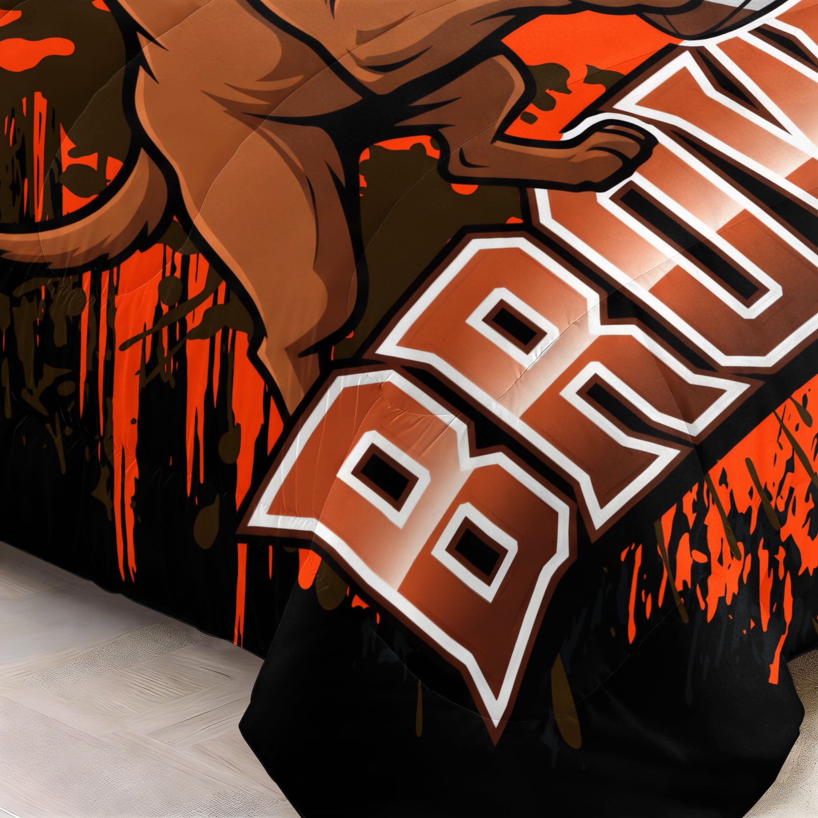 Cleveland Browns Comforter Pillowcase Sets Blanket All Season Reversible Quilted Duvet