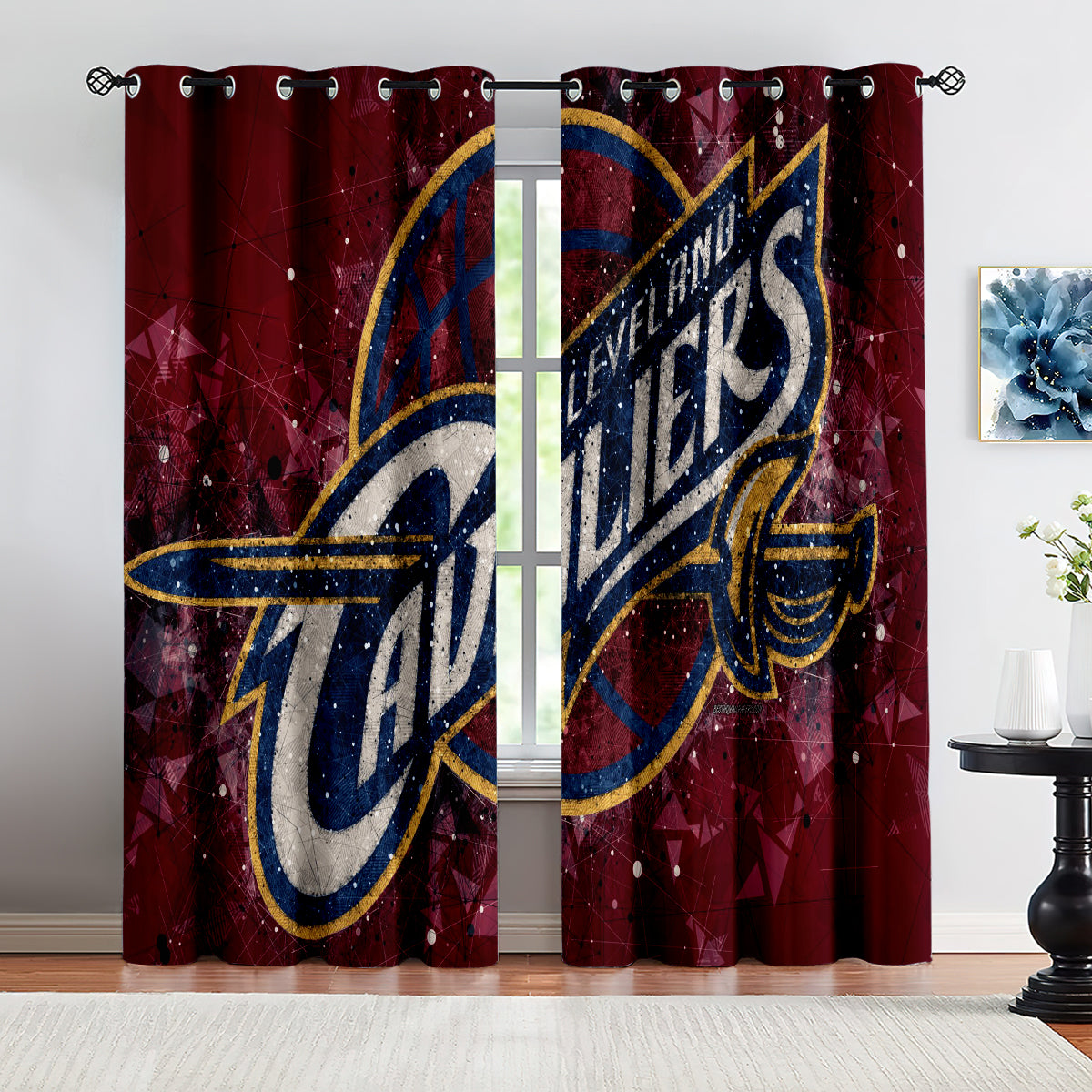 Cleveland Basketball Cavaliers Blackout Curtains Drapes For Window Treatment Set