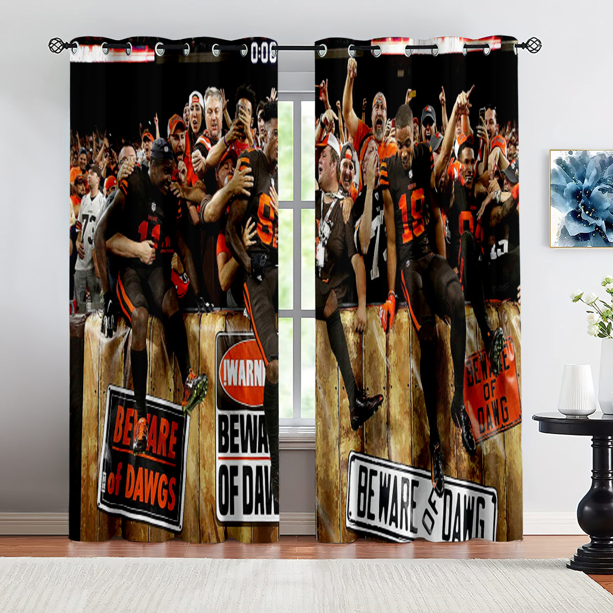 Cleveland Browns Football Team Blackout Curtains Drapes For Window Treatment Set