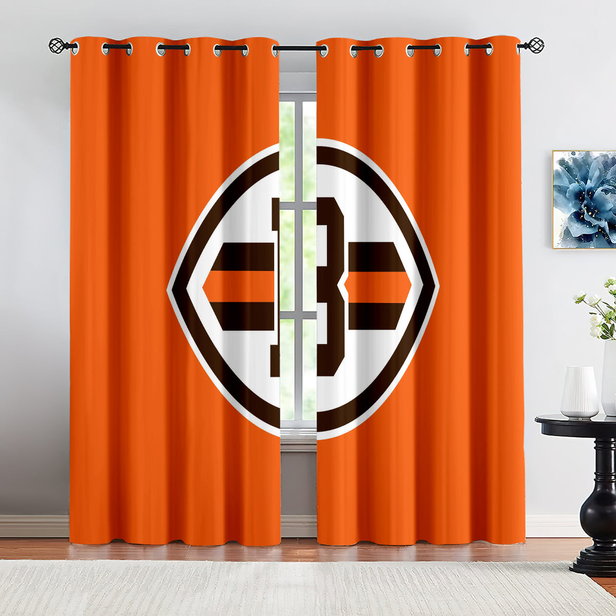 Cleveland Browns Football Team Blackout Curtains Drapes For Window Treatment Set