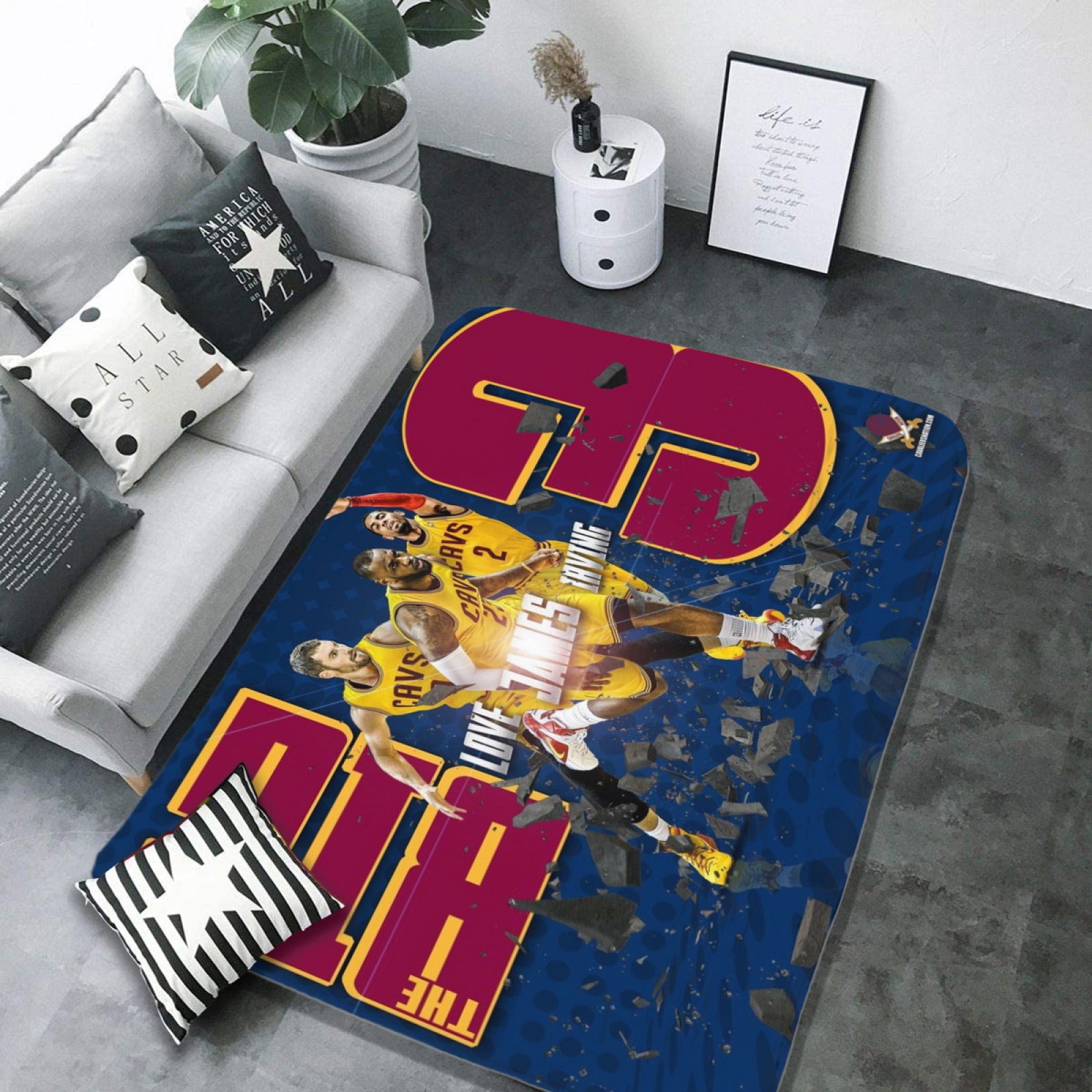 Cleveland Basketball Cavaliers Carpet Living Room Bedroom Mats Kitchen Bathroom Rugs