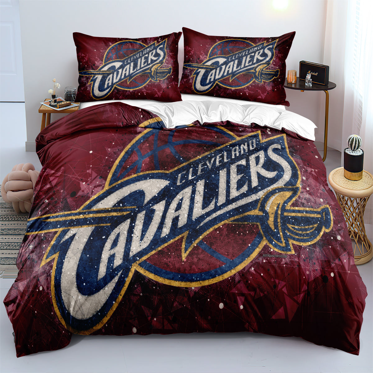 Cleveland Cavaliers Bedding Set Quilt Cover Without Filler