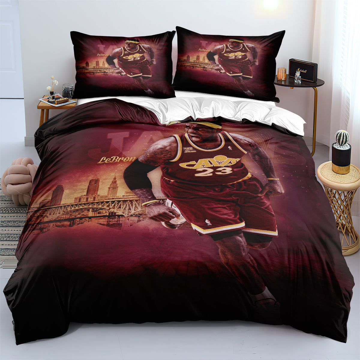 Cleveland Cavaliers Bedding Set Quilt Cover Without Filler