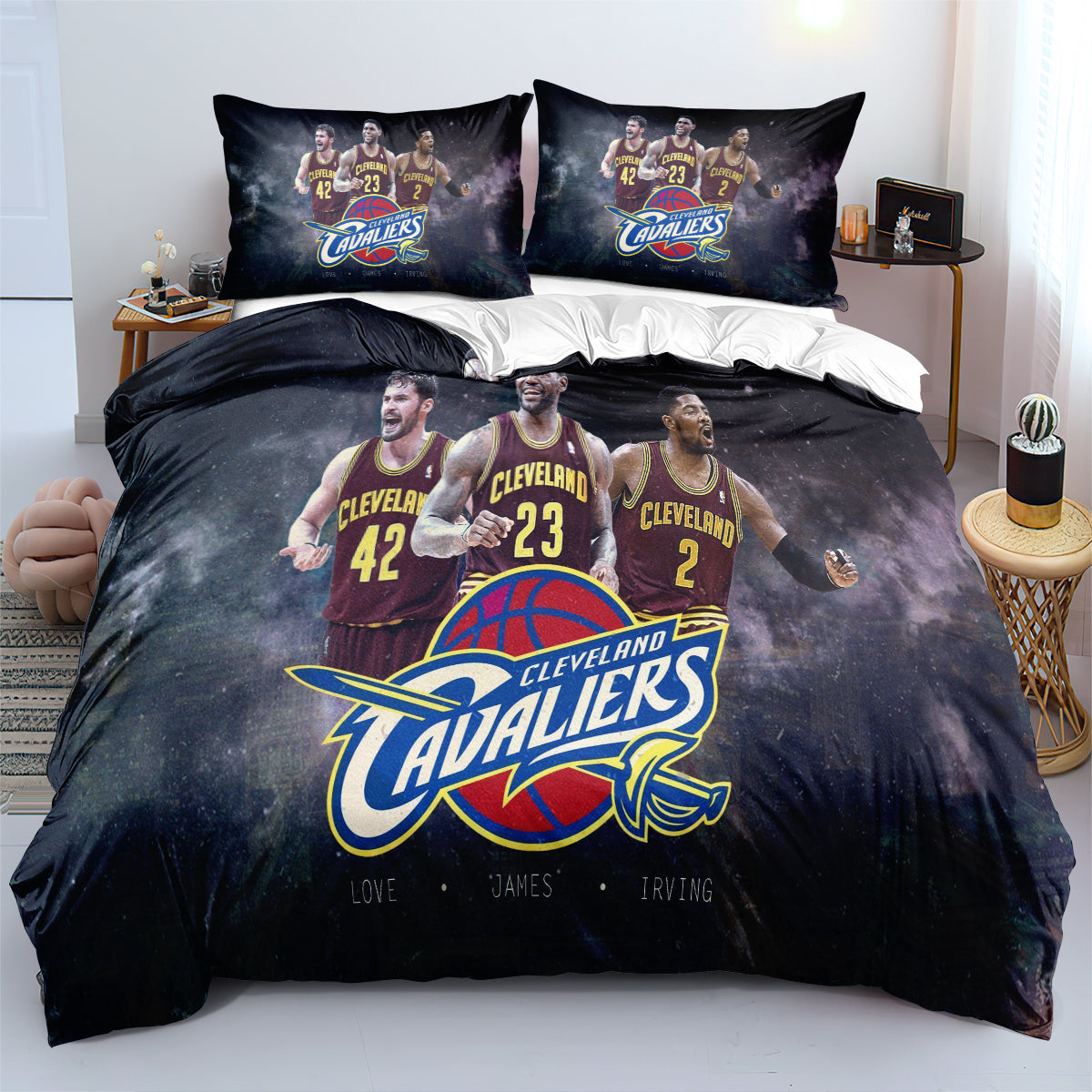 Cleveland Cavaliers Bedding Set Quilt Cover Without Filler