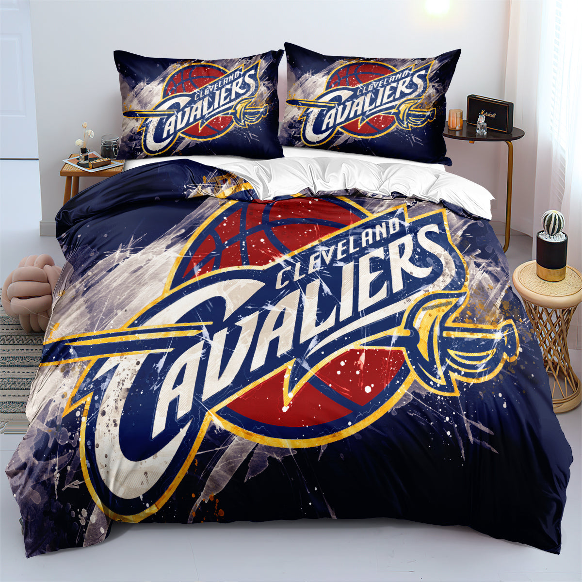 Cleveland Cavaliers Bedding Set Quilt Cover Without Filler