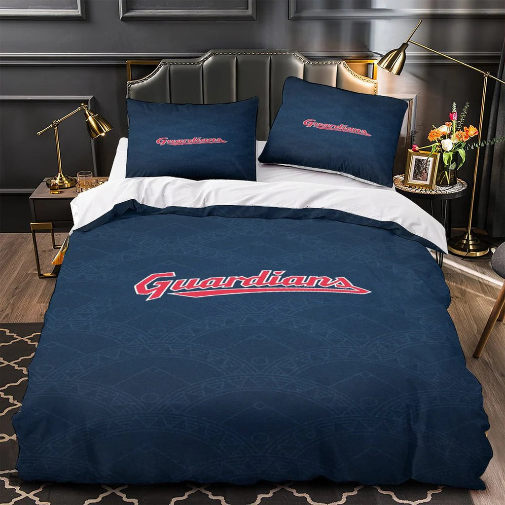 Cleveland Guardians Duvet Cover Quilt Case Pillowcase Bedding Set Without Filler