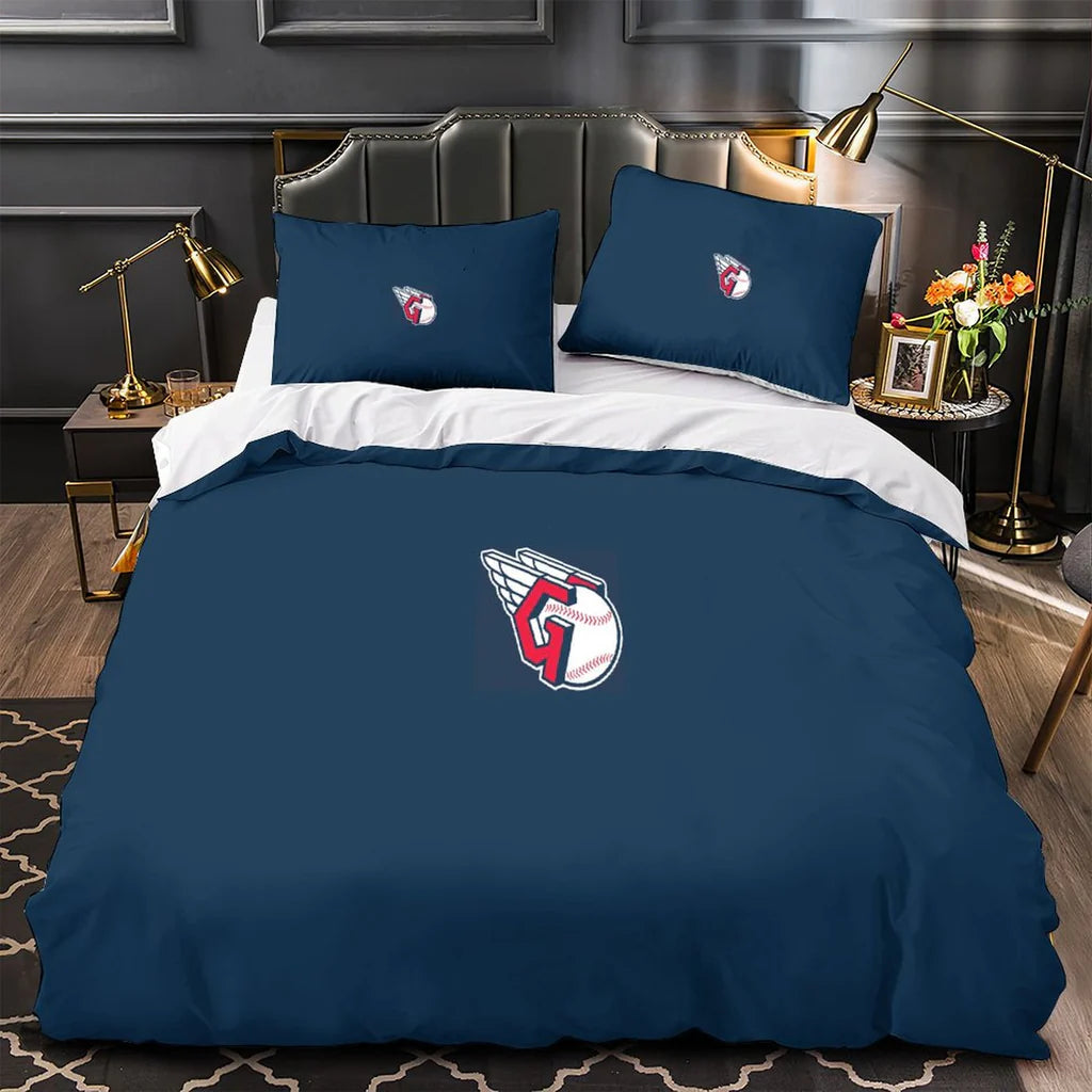 Cleveland Guardians Duvet Cover Quilt Case Pillowcase Bedding Set Without Filler