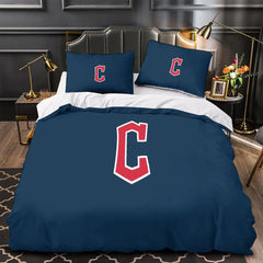Cleveland Guardians Duvet Cover Quilt Case Pillowcase Bedding Set Without Filler