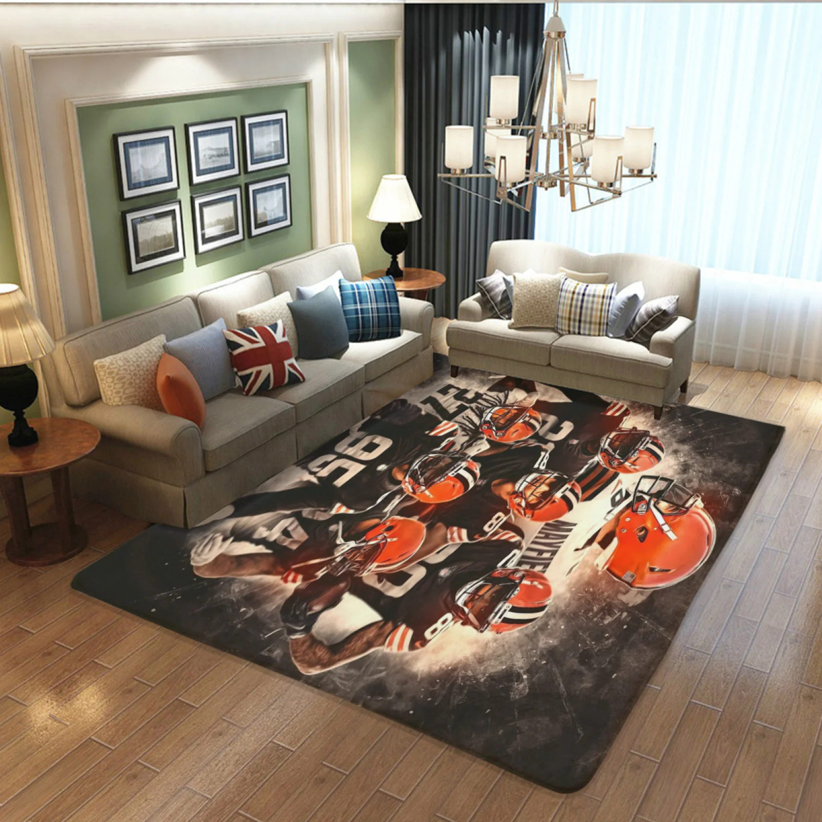 Cleveland Browns Football Team Carpet Living Room Bedroom Mats Kitchen Bathroom Rugs