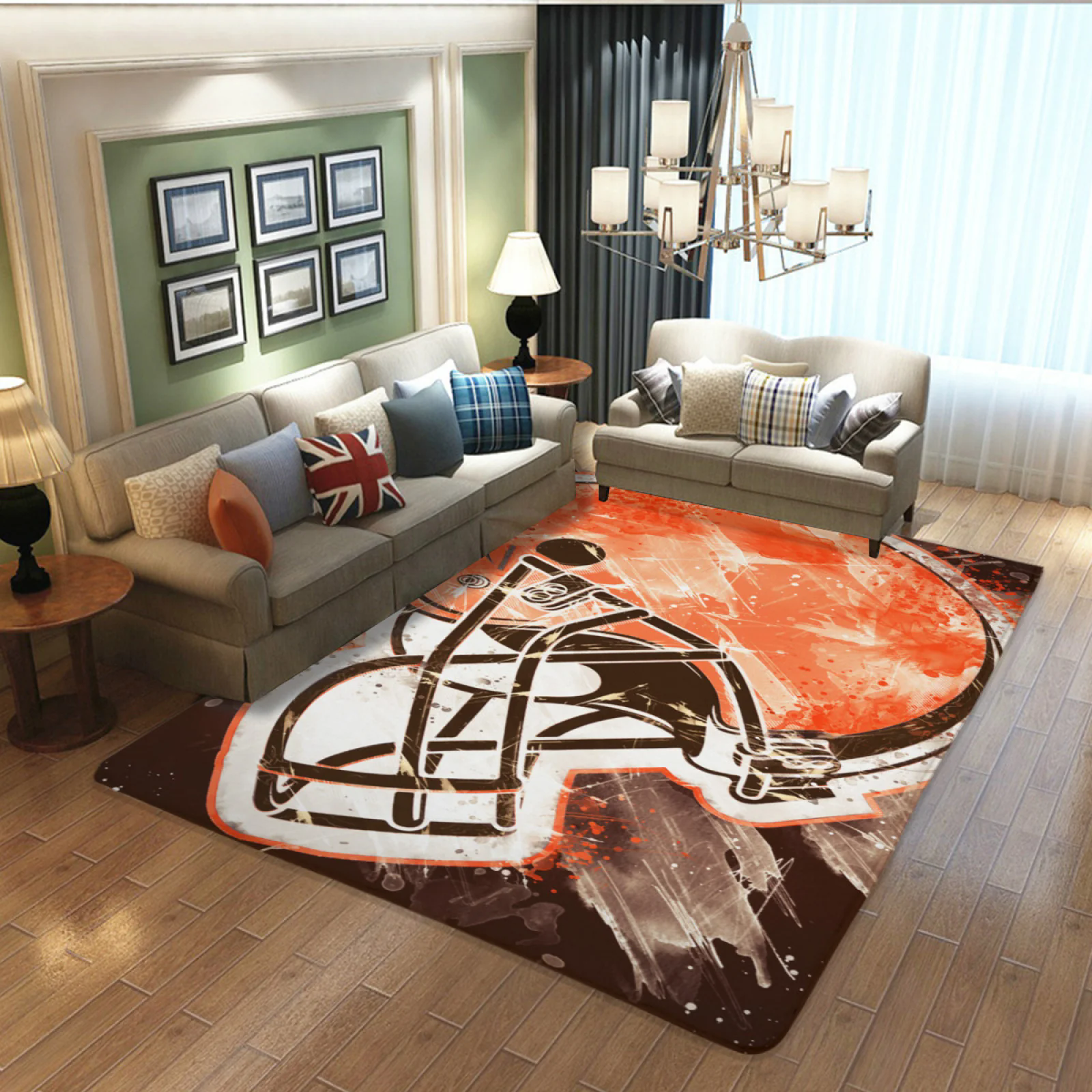 Cleveland Browns Football Team Carpet Living Room Bedroom Mats Kitchen Bathroom Rugs