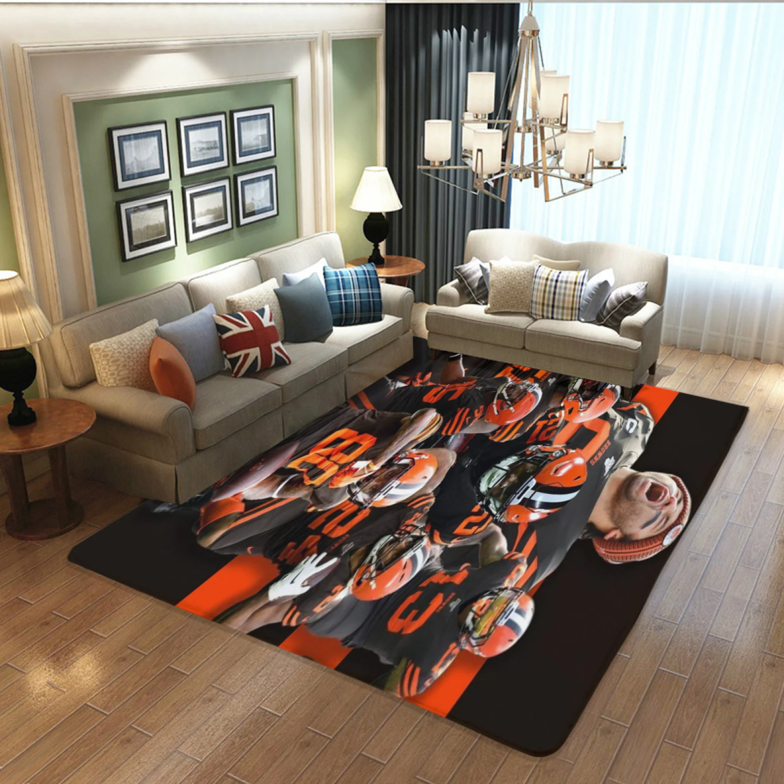 Cleveland Browns Football Team Carpet Living Room Bedroom Mats Kitchen Bathroom Rugs