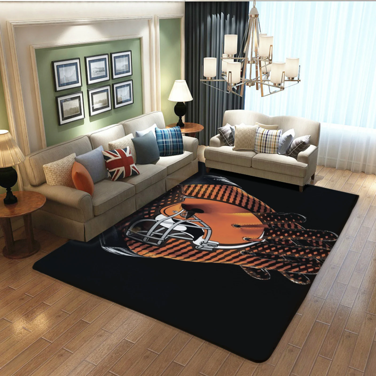 Cleveland Browns Football Team Carpet Living Room Bedroom Mats Kitchen Bathroom Rugs