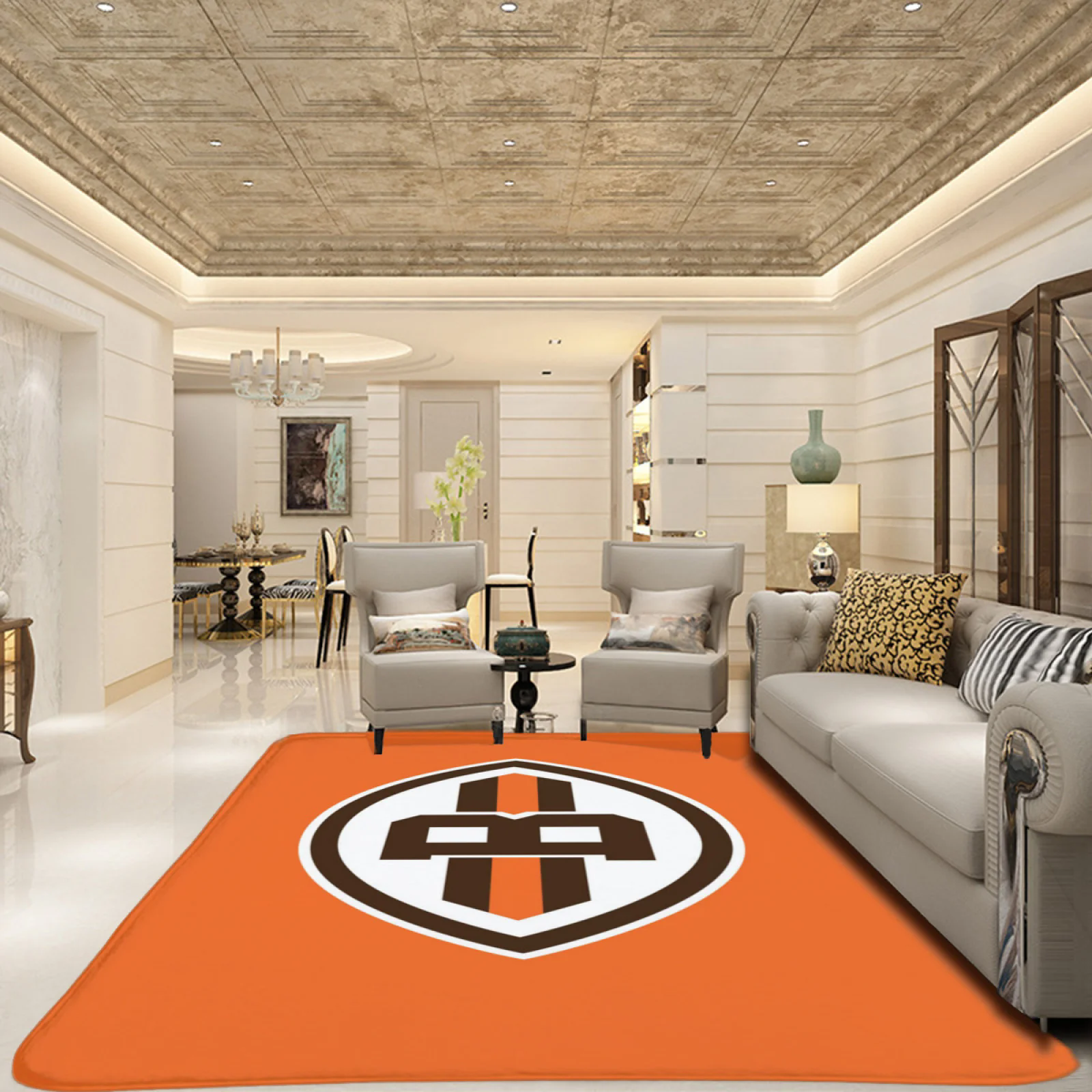 Cleveland Browns Football Team Carpet Living Room Bedroom Mats Kitchen Bathroom Rugs