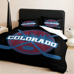 Colorado Avalanche Hockey League Comforter Pillowcase Sets Blanket All Season Reversible Quilted Duvet