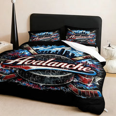 Colorado Avalanche Hockey League Comforter Pillowcase Sets Blanket All Season Reversible Quilted Duvet