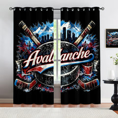 Colorado Avalanche Blackout Curtains Drapes For Window Treatment Set