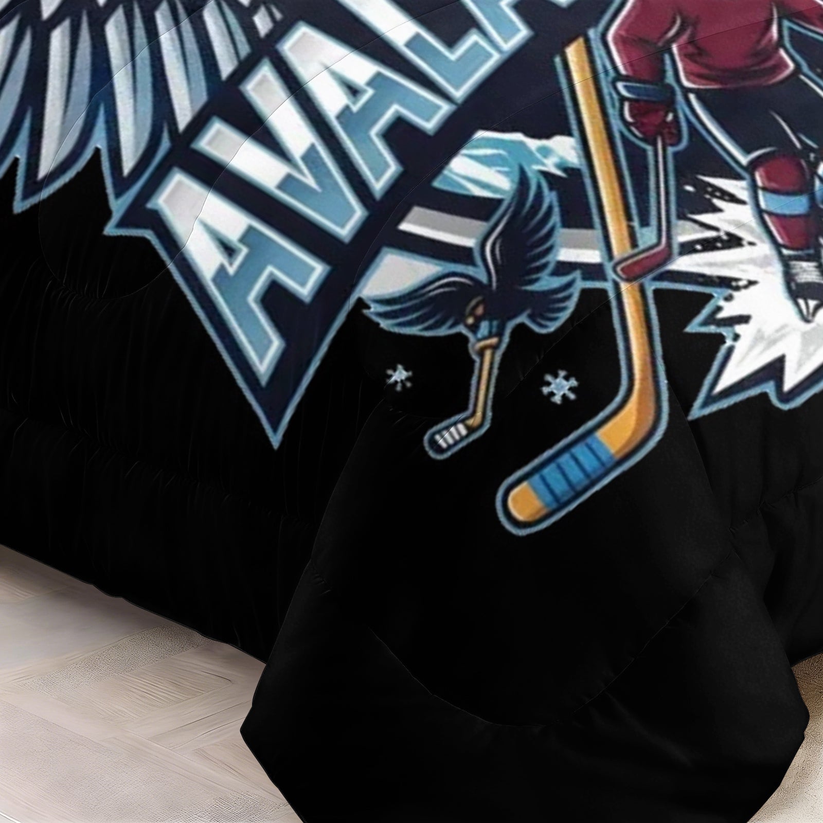 Colorado Avalanche Hockey League Comforter Pillowcase Sets Blanket All Season Reversible Quilted Duvet