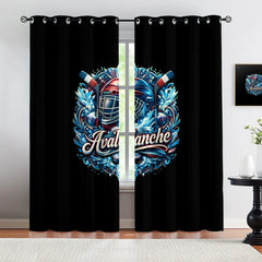 Colorado Avalanche Blackout Curtains Drapes For Window Treatment Set