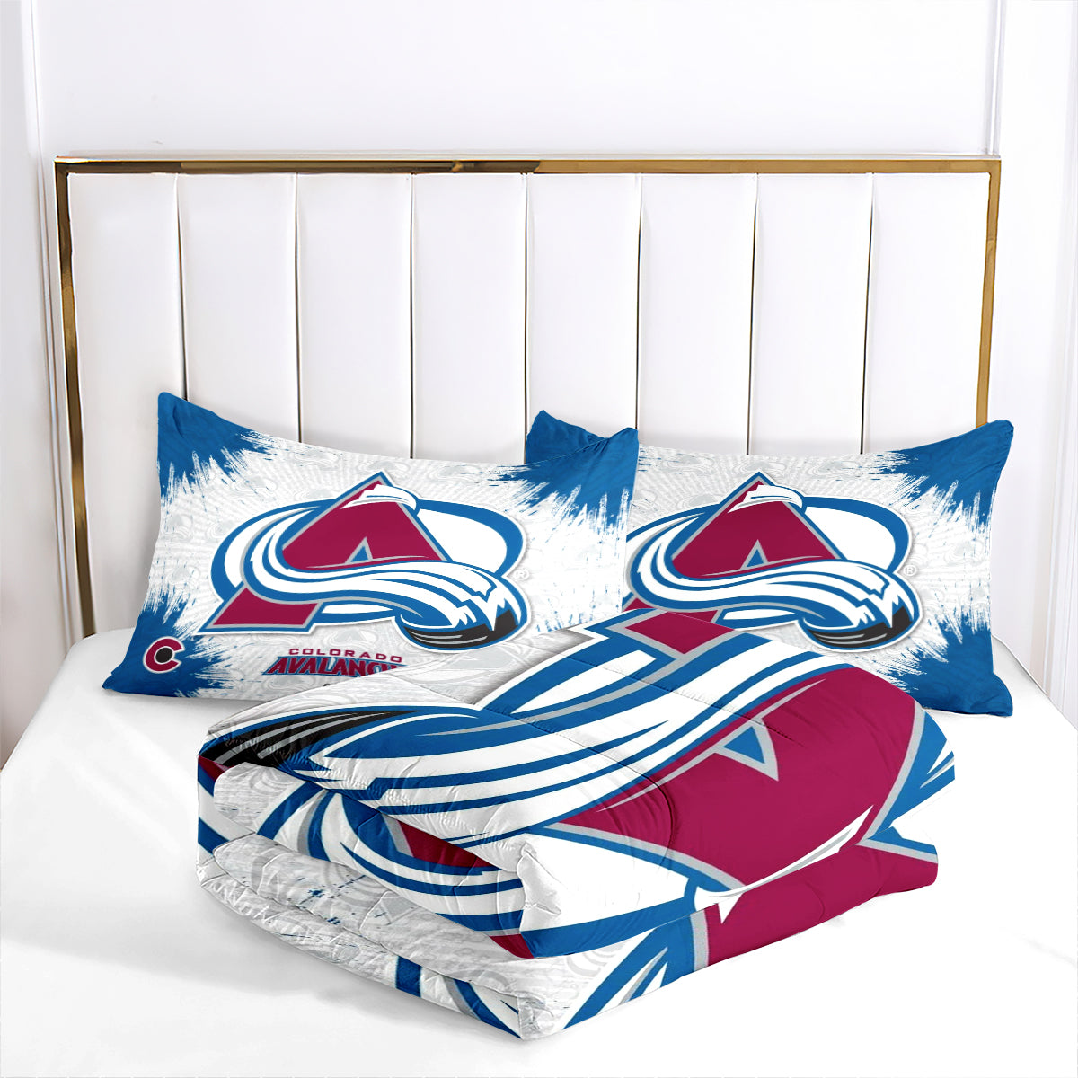 Colorado Avalanche Hockey League Comforter Pillowcase Sets Blanket All Season Reversible Quilted Duvet