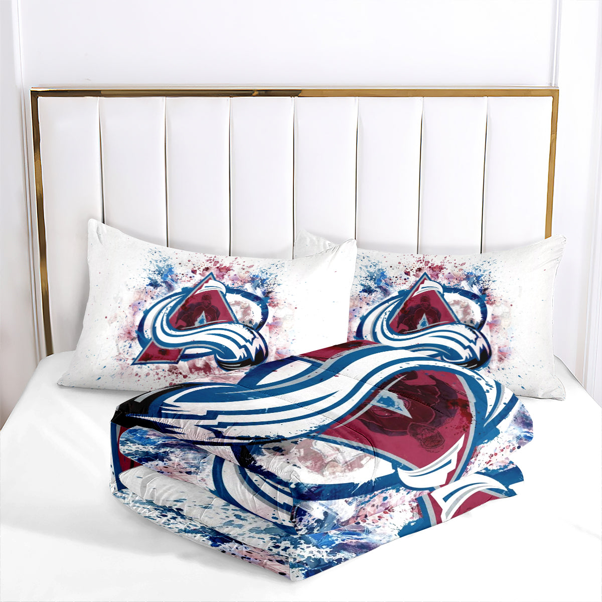 Colorado Avalanche Hockey League Comforter Pillowcase Sets Blanket All Season Reversible Quilted Duvet