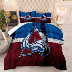 Colorado Avalanche Hockey League Comforter Pillowcase Sets Blanket All Season Reversible Quilted Duvet