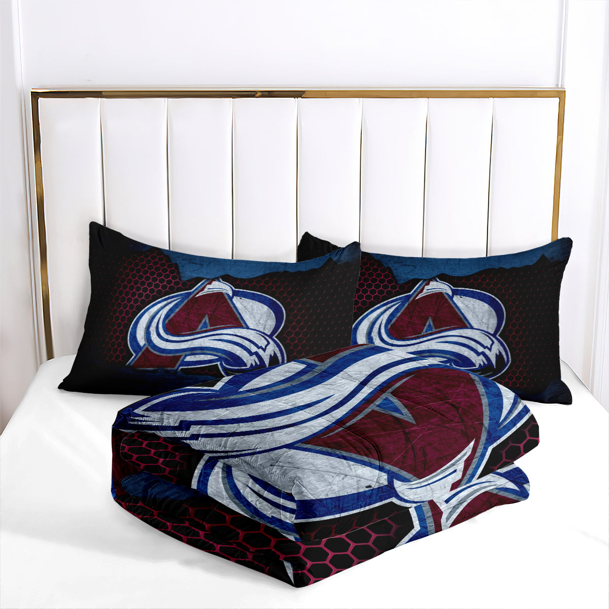 Colorado Avalanche Hockey League Comforter Pillowcase Sets Blanket All Season Reversible Quilted Duvet