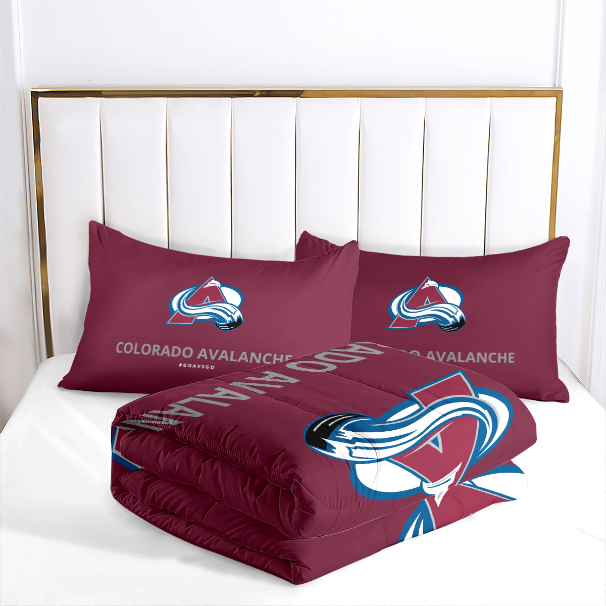 Colorado Avalanche Hockey League Comforter Pillowcase Sets Blanket All Season Reversible Quilted Duvet