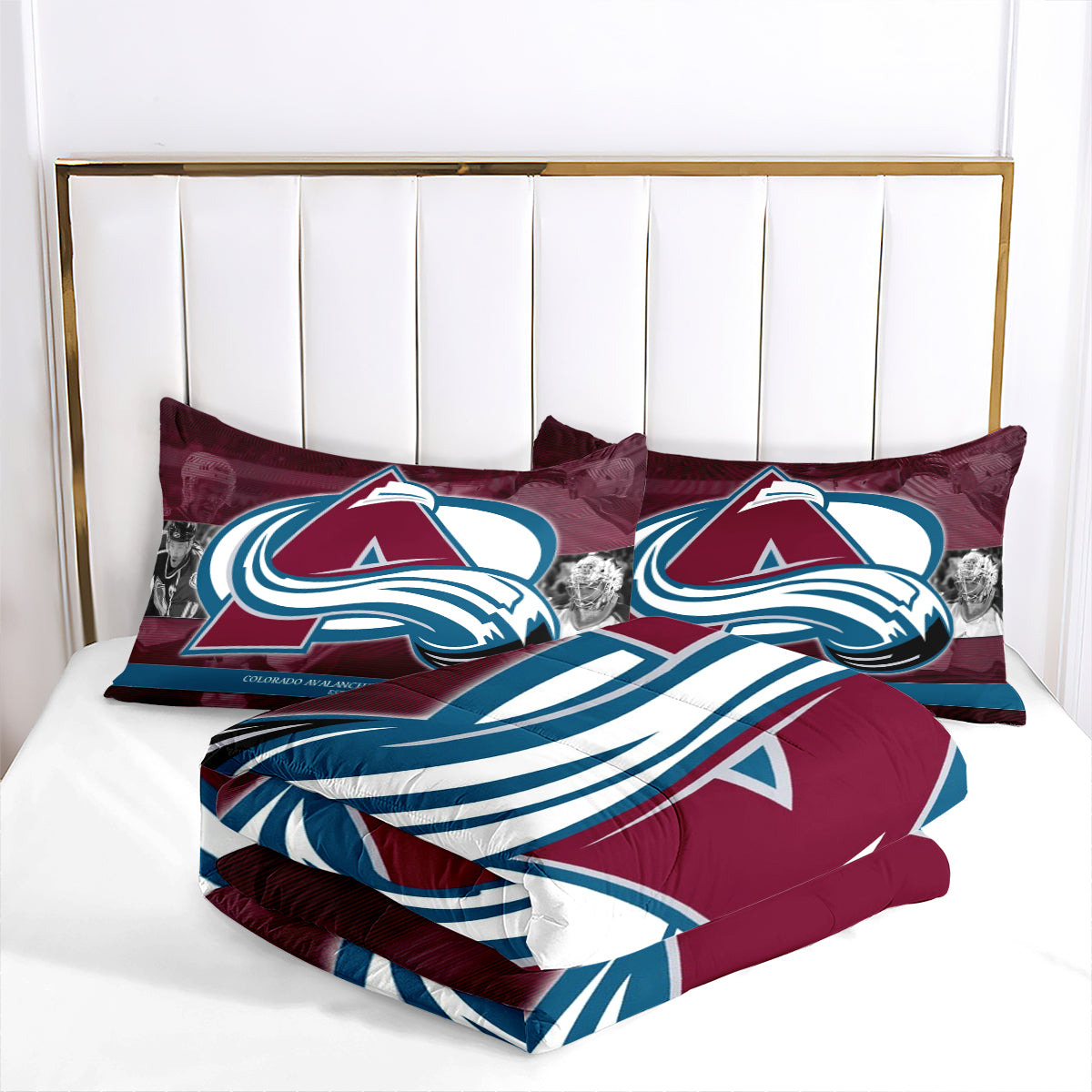 Colorado Avalanche Hockey League Comforter Pillowcase Sets Blanket All Season Reversible Quilted Duvet