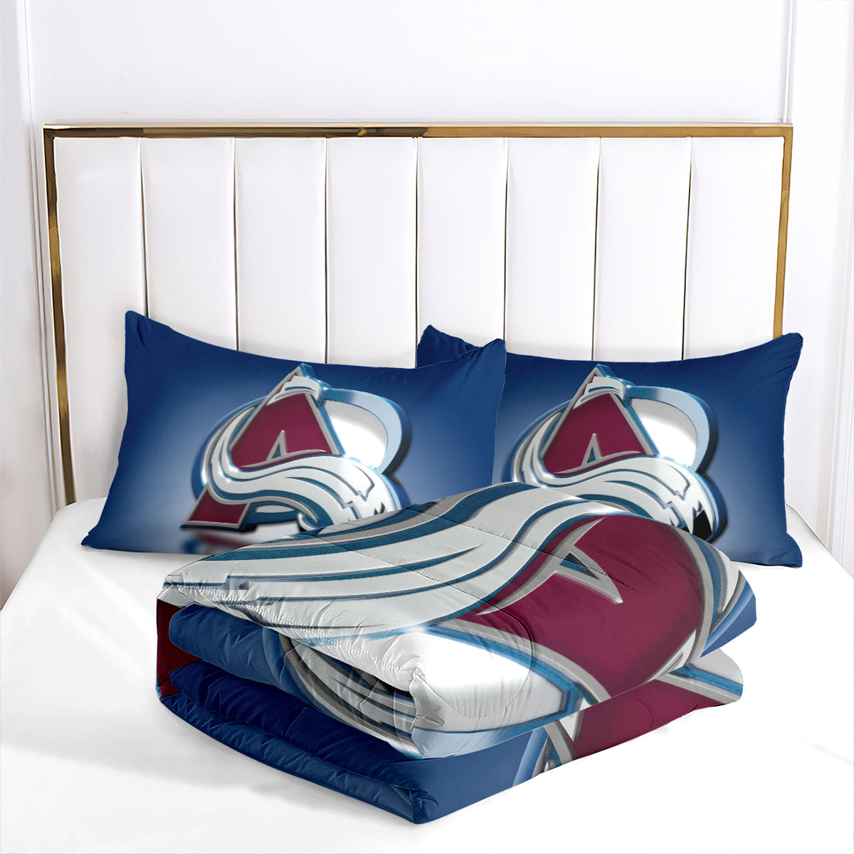 Colorado Avalanche Hockey League Comforter Pillowcase Sets Blanket All Season Reversible Quilted Duvet