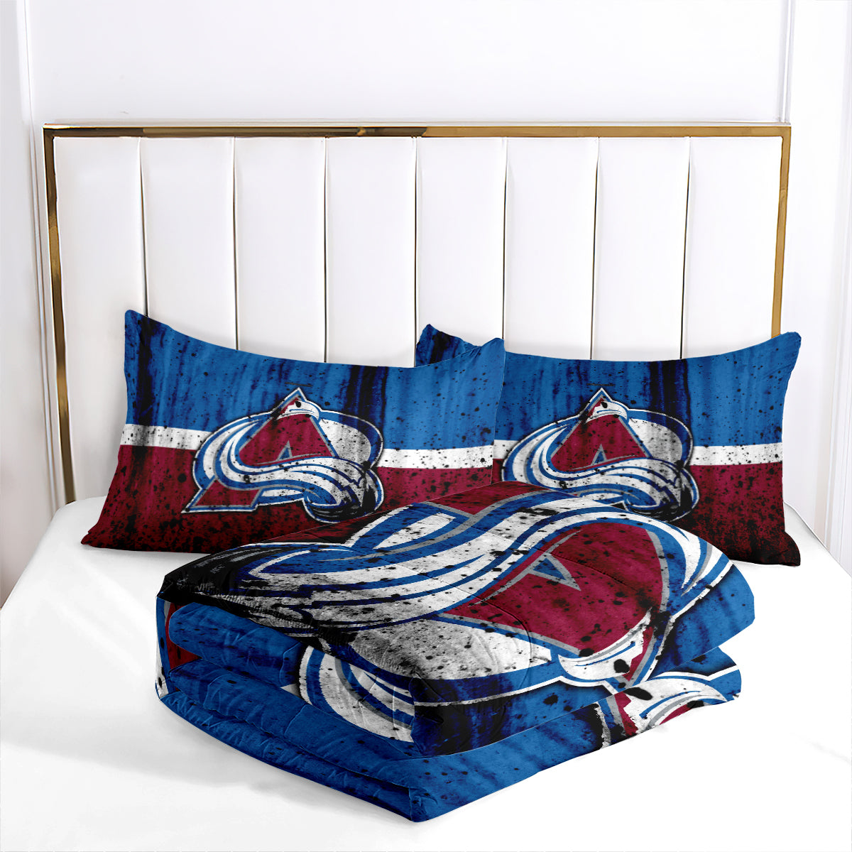 Colorado Avalanche Hockey League Comforter Pillowcase Sets Blanket All Season Reversible Quilted Duvet