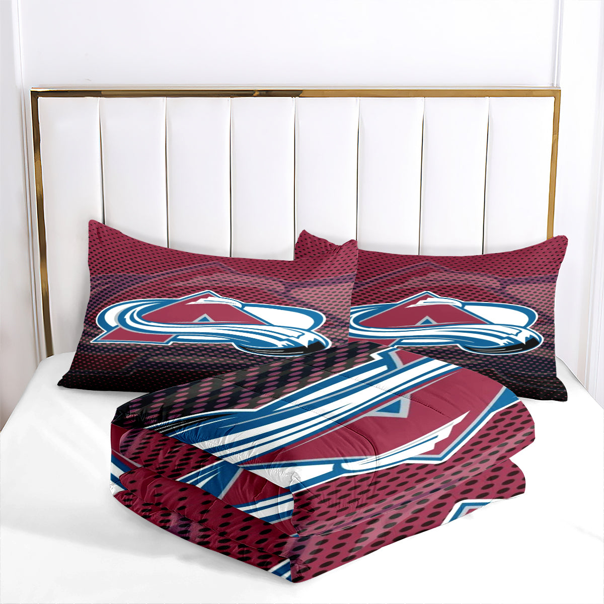 Colorado Avalanche Hockey League Comforter Pillowcase Sets Blanket All Season Reversible Quilted Duvet