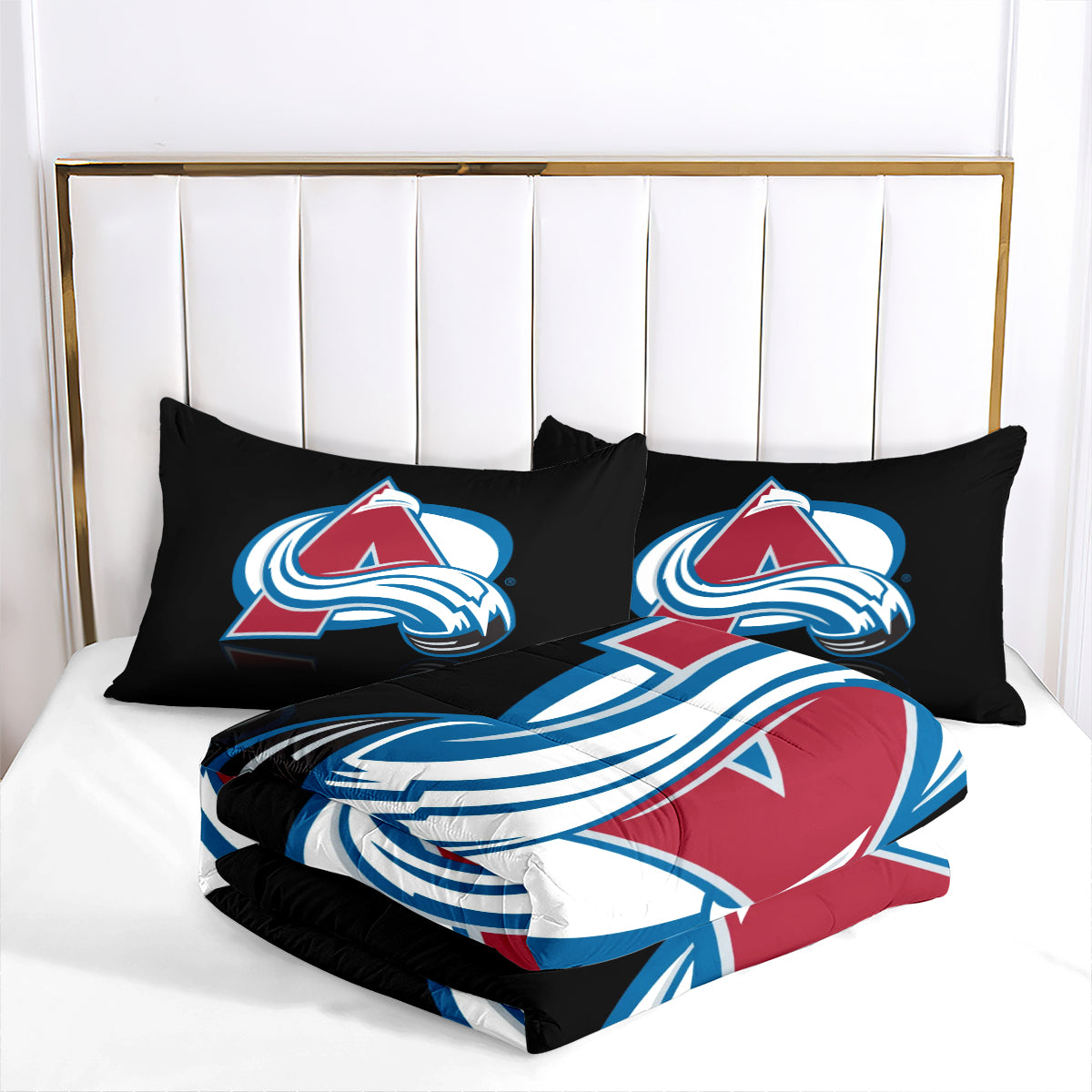 Colorado Avalanche Hockey League Comforter Pillowcase Sets Blanket All Season Reversible Quilted Duvet