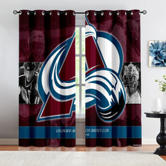 Colorado Avalanche Hockey League Blackout Curtains Drapes For Window Treatment Set