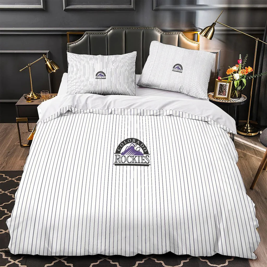 Colorado Rockies Duvet Cover Quilt Case Pillowcase Bedding Set Without Filler