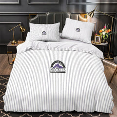Colorado Rockies Duvet Cover Quilt Case Pillowcase Bedding Set Without Filler