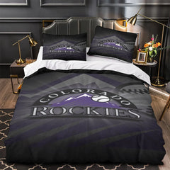 Colorado Rockies Duvet Cover Quilt Case Pillowcase Bedding Set Without Filler