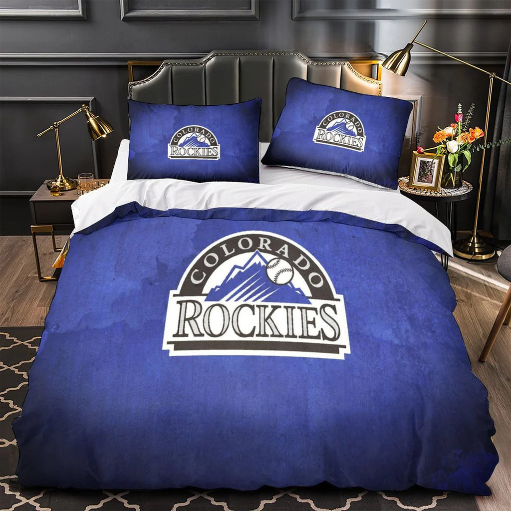 Colorado Rockies Duvet Cover Quilt Case Pillowcase Bedding Set Without Filler