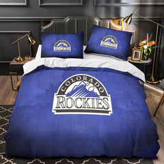 Colorado Rockies Duvet Cover Quilt Case Pillowcase Bedding Set Without Filler