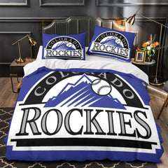 Colorado Rockies Duvet Cover Quilt Case Pillowcase Bedding Set Without Filler
