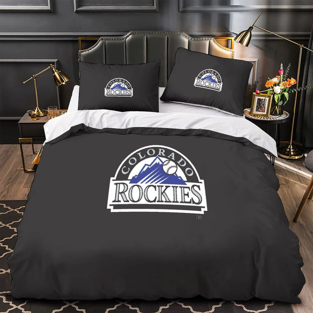 Colorado Rockies Duvet Cover Quilt Case Pillowcase Bedding Set Without Filler