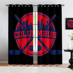 Columbus Blue Jackets Blackout Curtains Drapes For Window Treatment Set