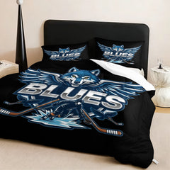 Columbus Blue Jackets Hockey League Comforter Pillowcase Sets Blanket All Season Reversible Quilted Duvet